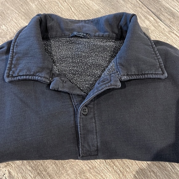 Faded black, Brandy Melville collared sweatshirt. Croppd. Almost new. - Picture 3 of 5